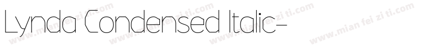 Lynda Condensed Italic字体转换
